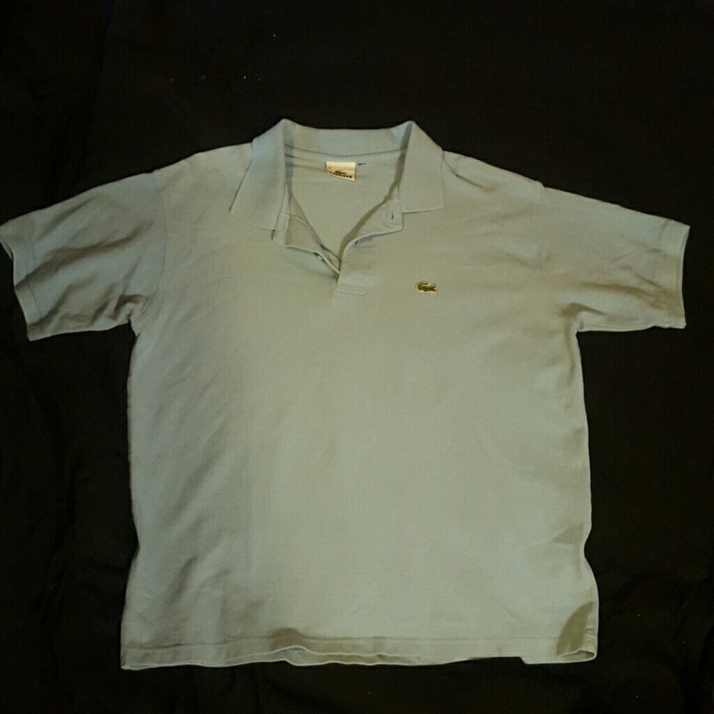 Lacoste polo mens size 6 large light blue